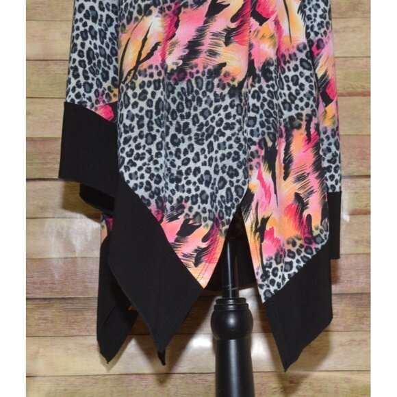 Sole Dione Studio Women's Colorful Animal Leopard Tunic Blouse Top Plus Size 2X - Picture 6 of 10